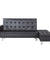 Sofa Set Black Faux Leather